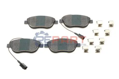 Комплект гальмівних колодок передн, ABARTH 500 / 595 / 695, 500C / 595C / 695C FIAT BRAVO, BRAVO II, DOBLO, DOBLO CARGO, FIORINO, GRANDE PUNTO, LINEA, PUNTO, PUNTO EVO, QUBO 1.3D-2.0D 10.05 Meyle 0252370918PD Купити в Україні