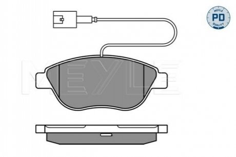 Тормозные колодки FIAT P. STILO 1,8 16V/1,9D Z CZUJNIKIEM MEYLE 0252370919PD (фото 1)