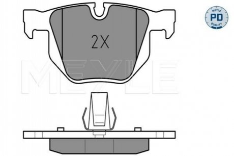 Колодки гальмівні BMW T. E60/61 520-525 03- - 025 237 3217/PD (34216763043, 34216763044) MEYLE 0252373217PD