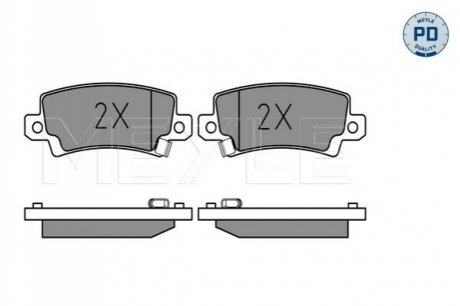 Колодки гальмівні TOYOTA T. COROLLA MEYLE 0252381616PD (фото 1)