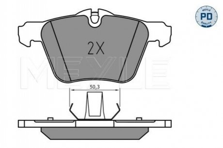 Колодки гальмівні JAGUAR P. XF/XJ/XK 2,0-5,0 06-15 MEYLE 0252407920PD