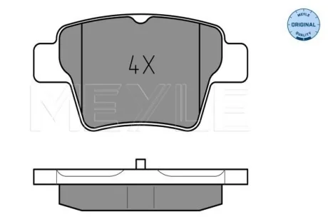Колодки гальмівні (задні) Citroen C4/Peugeot 307 00- (Bosch) Q+ Meyle 0252415017