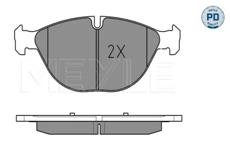 Колодки гальмівні (передні) BMW X5/ X6 07- Meyle 025 241 7219/PD