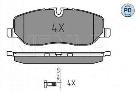 Тормозные колодки LAND ROVER P. DISCOVERY/RANGE ROVER 4X4 02- MEYLE 0252419118PD