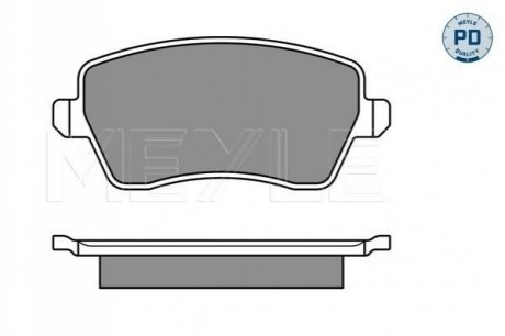 Тормозные колодки OPEL P. AGILLA 07-/SWIFT 05-/SPLASH MEYLE 0252440317PD (фото 1)