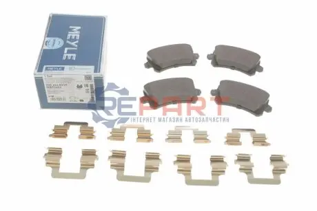 Комплект гальмівних колодок задн, AUDI A6 C6, Q3 SEAT ALHAMBRA VW CC B7, PASSAT ALLTRACK B7, PASSAT B6, PASSAT B7, SHARAN, TIGUAN 1.4-4.2 05.04-12.22 Meyle 0252448317 Купити в Україні
