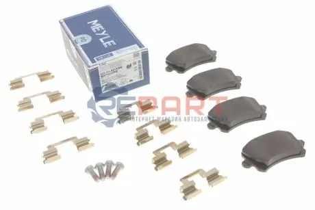 Комплект гальмівних колодок задн, AUDI A6 C6, Q3 SEAT ALHAMBRA VW CC B7, PASSAT ALLTRACK B7, PASSAT B6, PASSAT B7, SHARAN, TIGUAN 1.4-4.2 05.04-12.22 Meyle 0252448317PD Купити в Україні