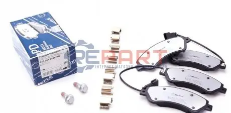 Колодки гальмівні (передні) Ford Transit V347 06- (FWD) (Bosch) Q+ (з датчиком) Meyle 0252448518PD Купити в Україні