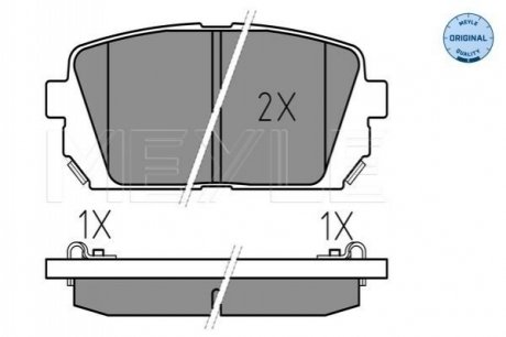 Тормозные колодки, дисковый тормоз.) MEYLE 0252449116W