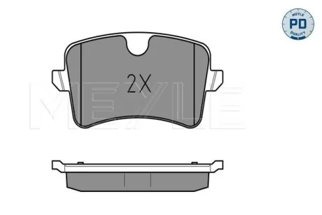 Тормозные колодки VW T. A4/A5/Q5 07- 2,0-4,0/QUATTRO TARCZA 330MM Z CZUJNIKIEM Meyle 0252460617PD