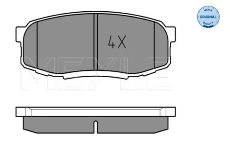 Колодки гальмівні (задні) Toyota Land Cruiser 200 08- Meyle 0252465317