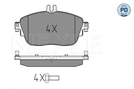 Колодки гальмівні DB P. W176/W246 A-KLASA/B-KLASA 11- MEYLE 0252486919PD