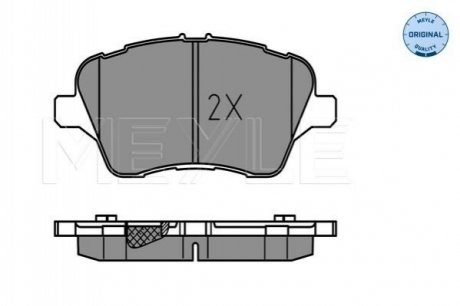 Тормозные колодки FORD P. B-MAX/FIESTA/TRANSIT 1,0-1,6 12- MEYLE 0252513417