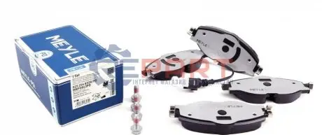 Фото 1 — Колодки гальмівні (передні) VW Caddy IV/Golf VII/Passat B8/Skoda Octavia/Seat Leon 12- (з датчиком) MEYLE (0252568320PD) Фото Колодки гальмівні (передні) VW Caddy IV/Golf VII/Passat B8/Skoda Octavia/Seat Leon 12- (з датчиком) MEYLE (0252568320PD) зображення 1