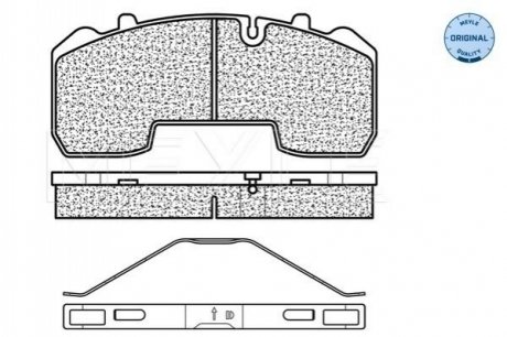 Комплект гальмівних колодок MEYLE 0252916530 (фото 1)