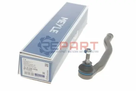 Рульовий наконечник Прав RENAULT FLUENCE, GRAND SCENIC III, MEGANE, MEGANE III, SCENIC III 1.2-Electric 11.08 Meyle 16160200026 Купити в Україні