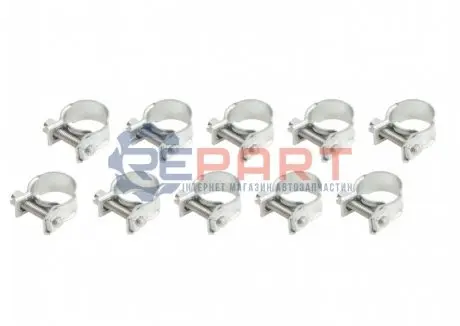 (EN) Screw band 52-03010587 комплектація 10шт, ширина 10 мм, максимальний діаметр 15мм, діаметр 14-15 мм, матеріал: гальванізований / (en) soft steel, вид сталі: W1 MIKALOR OSM0301058710SZT Купити в Україні