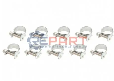 (EN) Screw band 52-03010595 комплектація 10шт, ширина 10 мм, максимальний діаметр 17мм, діаметр 15-17 мм, матеріал: гальванізований / (en) soft steel, вид сталі: W1 MIKALOR OSM0301059510SZT Купити в Україні