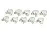 Фото (EN) Screw band 52-03010608 комплектація 10шт, ширина 10 мм, максимальний діаметр 18мм, діаметр 16-18 мм, матеріал: гальванізований / (en) soft steel, вид сталі: W1 MIKALOR (OSM0301060810SZT) зображення 1