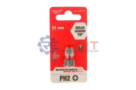 Біта 1/4" PH2 2 од. MILWAUKEE 4932430852 Купити в Україні