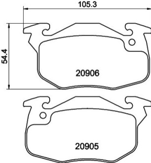 Гальмівні колодки передні PEUGEOT 106 1.4-1.6 96- MINTEX MDB1807