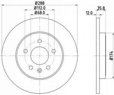 Тормозной диск - (8E0615601M) MINTEX MDC2162