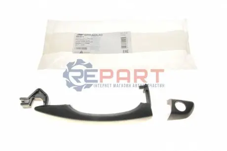 Ручка дверей (передніх L/задньої/ззовні) Citroen Jumpy/Peugeot Expert 16- (чорна) MIRAGLIO 80911