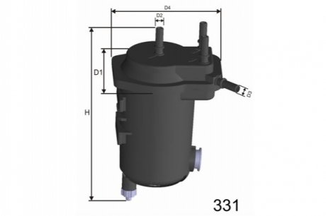 Фильтр топливный (с датчиком уровня воды)) 1.5dCi Nissan Almera -04, Kubistar -04, Micra -04, Note -04 /Renault Clio -04, Kangoo -04 - (MISFAT F113A