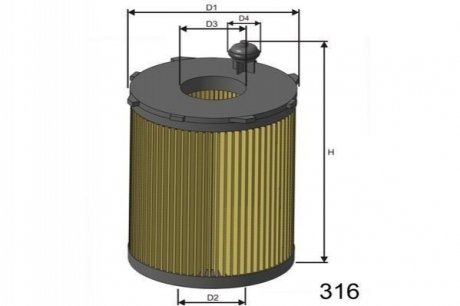 Фильтр масла MISFAT L104