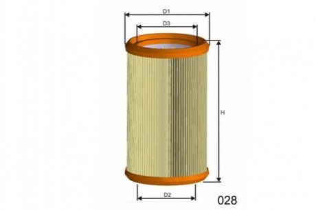 Фильтр воздушный Fiat Punto 99-12 MISFAT R341