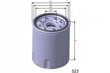 Фильтр масляный Mazda 323/626 2,0 98-/Subaru Forester 2.0 02- MISFAT Z258 (фото 1)