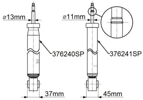 Амортизатор задний MONROE 376241SP