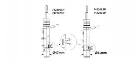 Амортизатор PEUGEOT LP Амортизатор MONROE 742207SP Купить в Украине