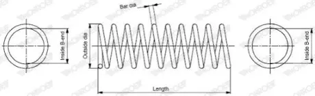 Фото Пружина амортизатора MONROE (SE0026) зображення 1