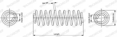 Фото Пружина амортизатора MONROE (SE3679) зображення 1