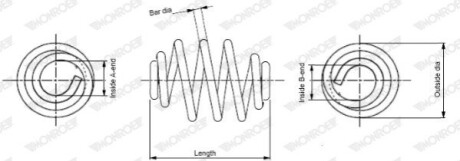 Пружина подвески MONROE SN2212