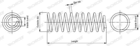 Пружина підвіски MONROE SP2215