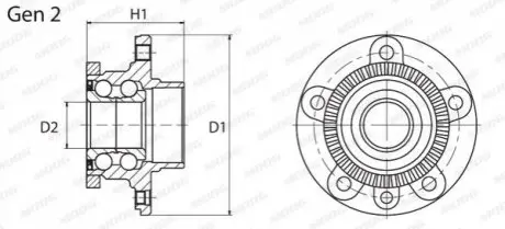 Підшипник маточини (передньої) VW Polo 1.0 TSI 17- MOOG VOWB11022 Купити в Україні