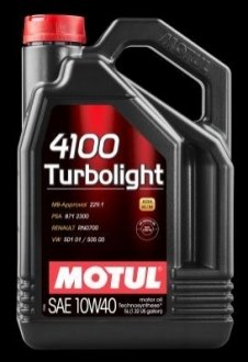 Масло моторное 4100 TurboLight 10W-40 5L MOTUL 100357