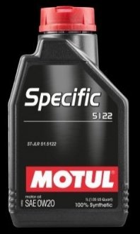 Масло масло 0W20 1L SPECIFIC 5122 Jaguar/Land Rover-STJLR.51.5122 =867601 MOTUL 107304 (фото 1)