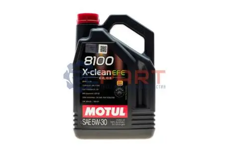 Олива 5W30 X-clean EFE 8100 (5L) (107206) (LL-04/9.55535-S1/S3/GM DEXOS2/MB 229.52) MOTUL 814051