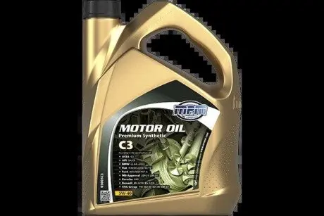Фото Моторное масло Prem.Synth.C3 / 5W40 / 5л. / (ACEA C3, API CF/SN, VW 502.00 / 505.00 / 505.01) MPM (05005C3) зображення 1