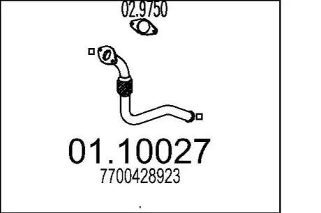 Труба выхлопного газа MTS 0110027
