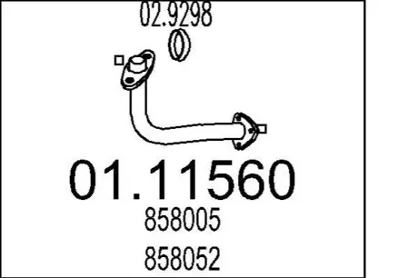 Труба выхлопного газа MTS 0111560