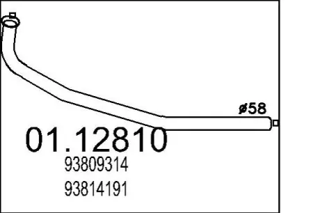 Труба вихлопного газу MTS 0112810