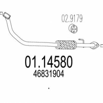 Труба вихлопного газу MTS 0114580