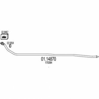 Труба глушника MTS 01.14870