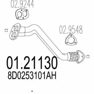 Труба вихлопного газу MTS 01.21130 Купити в Україні