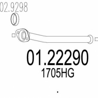 Труба вихлопного газу MTS 0122290
