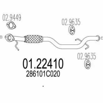 Труба выхлопного газа MTS 0122410